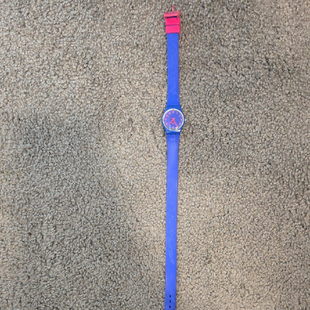 Vibrant Blue and Pink Sports Watch